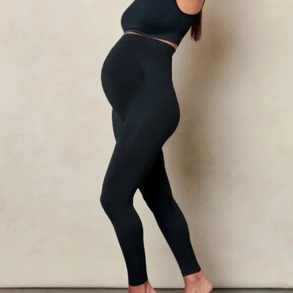 Blanqi Everyday Belly Support Maternity Leggings Black Womens Medium Pants - Picture 1 of 4